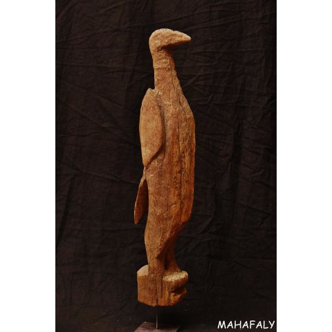MF334 AloAlo Skulptur der Sakalava Grabw&auml;chter Enten Vogel 70  cm ca. 1930