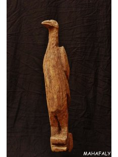 MF334 AloAlo Skulptur der Sakalava Grabw&auml;chter Enten Vogel 70  cm ca. 1930