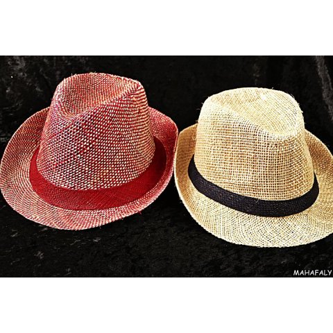 Herrenhut Strohhut Herbert aus Sisal + Rafia 34 cm = Code B