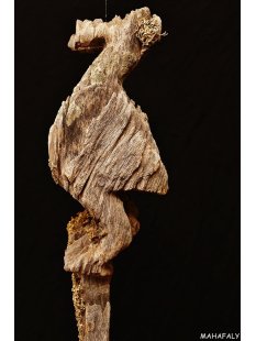 AL135 original AloAlo Grabstele der Sakalava oder Mahafaly antik 2 Totenv&ouml;gel 170 cm ca. 1925