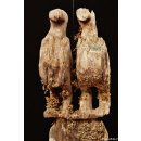 AL135 original AloAlo Grabstele der Sakalava oder Mahafaly antik 2 Totenv&ouml;gel 170 cm ca. 1925