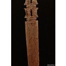 AL136 original AloAlo Grabstele der Mahafaly antik Ringkampf 180 cm ca. 1940