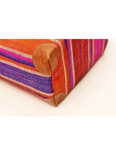 Raffia Bast Raphia Korb Harlekin vertikal 25 x 18 x 11 cm Code wei&szlig;