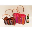 Raffia Bast Raphia Korb Harlekin vertikal 32 x 20 x 15 cm Code gelb