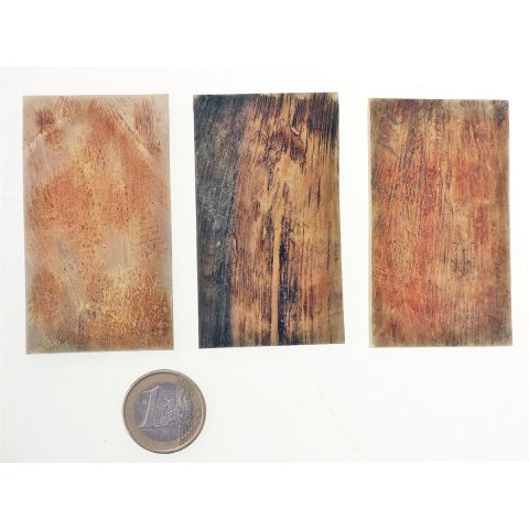 Hornplatten 70 x 40 mm rechteckig antik matt