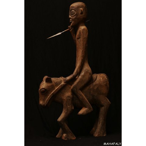 MF397 Kolonialfigur Der Reiter mit Speer 110 cm ca.1960