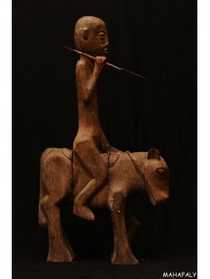 MF397 Kolonialfigur Der Reiter mit Speer 110 cm ca.1960