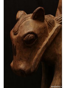 MF397 Kolonialfigur Der Reiter mit Speer 110 cm ca.1960