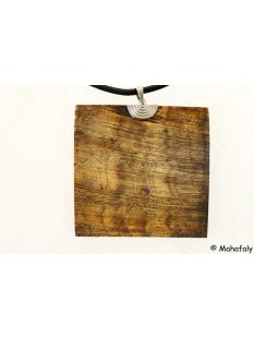 Horn Anh&auml;nger Amanda 6 cm Farbe antikbraun in 5 Formen mit Sterling Silber&ouml;se = Code D