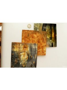 Hornplatten 150 mm quadratisch seidenmatt poliert