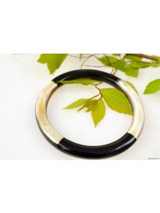 Watussi Horn Armreifen geschlossen flach hell/dunkel 8 mm...