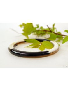 Watussi Horn Armreifen geschlossen flach hell/dunkel 8 mm...