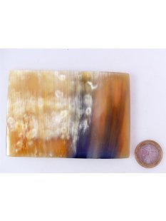 Hornplatten 100 x 70 mm rechteckig gl&auml;nzend poliert