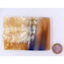 Hornplatten 100 x 70 mm rechteckig gl&auml;nzend poliert