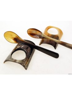 Horn Eierbecher Eierst&auml;nder mit L&ouml;ffel = Code D