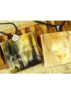 Horn Anh&auml;nger Agostina 4 / 6 / 8 / 10 cm in 5 Formen, versilberter Anh&auml;nger