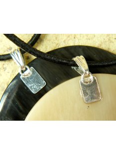 Horn Anh&auml;nger Agostina 4 / 6 / 8 / 10 cm in 5 Formen, versilberter Anh&auml;nger