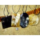 Horn Anh&auml;nger Agostina 4 / 6 / 8 / 10 cm in 5 Formen, versilberter Anh&auml;nger