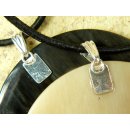 Horn Anh&auml;nger Agostina 4 / 6 / 8 / 10 cm in 5 Formen, versilberter Anh&auml;nger