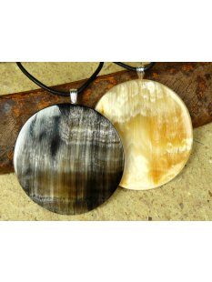 Horn Anh&auml;nger Agostina versilberter Anh&auml;nger 4...