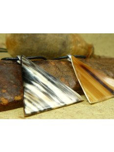 Horn Anh&auml;nger Agostina versilberter Anh&auml;nger 4...