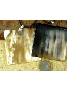 Horn Anh&auml;nger Agostina versilberter Anh&auml;nger 8...