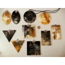 Horn Anh&auml;nger Amanda 4 / 6 / 8 / 10 cm in 5 Formen mit Sterling Silber&ouml;se