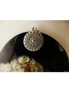 Horn Anh&auml;nger Raziel 8 cm in 5 Formen poliert = Code F