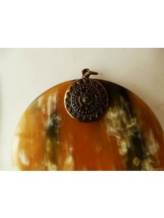 Horn Anh&auml;nger Zara 8 cm in 5 Formen poliert = Code F