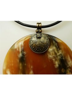 Horn Anh&auml;nger Sulaika 8 cm in 5 Formen poliert = Code F