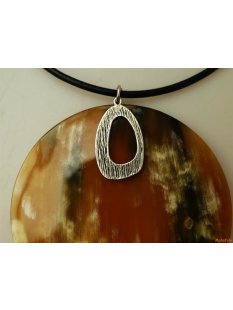 Horn Anh&auml;nger Azies 8 cm in 5 Formen poliert = Code F