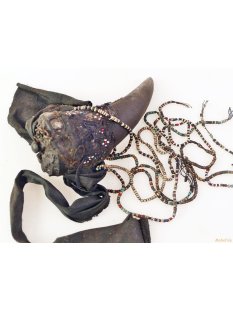 Zauberhorn Mohara ody Nr.1 Amulett und Fetisch der Sakalava 17 cm ca. 1955