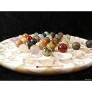 Solitairespiel aus Madagaskar Solit&auml;r mit Edelsteinkugeln 20 mm auf edlem Shiva Eys Brett