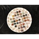 Solitairespiel aus Madagaskar Solit&auml;r mit Edelsteinkugeln 25 mm auf edlem Shiva Eys Brett