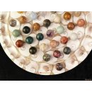 Solitairespiel aus Madagaskar Solit&auml;r mit Edelsteinkugeln 25 mm auf edlem Shiva Eys Brett