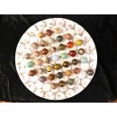 Solitairespiel aus Madagaskar Solit&auml;r mit Edelsteinkugeln 30 mm auf edlem Shiva Eys Brett