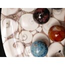 Solitairespiel aus Madagaskar Solit&auml;r mit Edelsteinkugeln 35 mm auf edlem Shiva Eys Brett