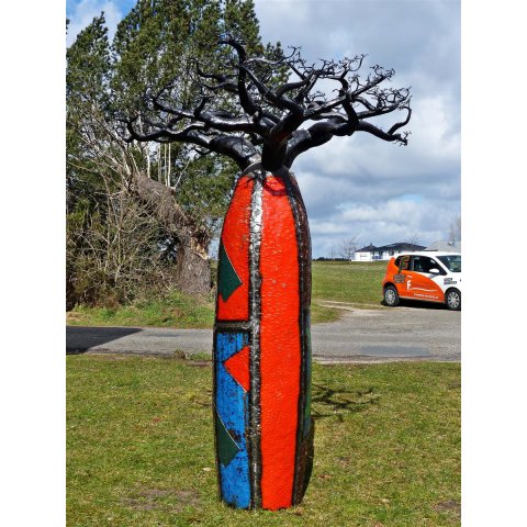 Deko Baobab Baum aus alten &Ouml;lf&auml;ssern 230 cm wetterfest