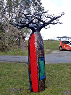 Deko Baobab Baum aus alten &Ouml;lf&auml;ssern 230 cm wetterfest