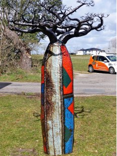 Deko Baobab Baum aus alten &Ouml;lf&auml;ssern 230 cm wetterfest