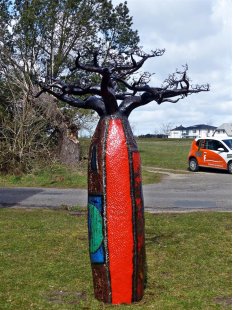 Deko Baobab Baum aus alten &Ouml;lf&auml;ssern 230 cm wetterfest