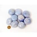1 kg Handst&uuml;cken Handschmeichler Trommelstein Madagaskar Calcit blau poliert Heilstein Edelstein getrommelt Steinheilkunde