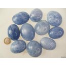 1 kg Handst&uuml;cken Handschmeichler Trommelstein Madagaskar Calcit blau poliert Heilstein Edelstein getrommelt Steinheilkunde