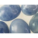 1 kg Handst&uuml;cken Handschmeichler Trommelstein Madagaskar Calcit blau poliert Heilstein Edelstein getrommelt Steinheilkunde