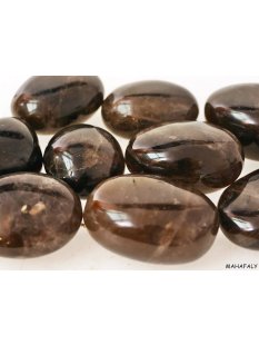 1 kg Handst&uuml;cken Handschmeichler Trommelstein Madagaskar Rauchquarz / Morion poliert