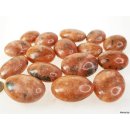 1 kg Handst&uuml;cken Handschmeichler Trommelstein Madagaskar Calcit orange poliert Heilstein Edelstein getrommelt Steinheilkunde