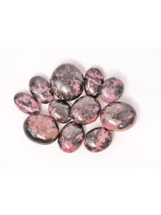 1 kg Handst&uuml;cken Handschmeichler Trommelstein Madagaskar Rhodonit  poliert