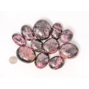 1 kg Handst&uuml;cken Handschmeichler Trommelstein Madagaskar Rhodonit  poliert