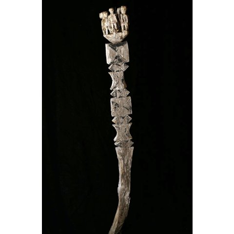 AL29 original AloAlo Grabstele der Mahafaly Bestattungsszene 150 cm ca. 1969