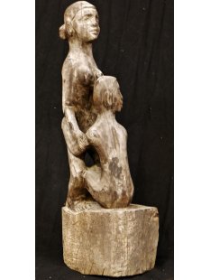 MF371 Skulptur der Sakalava kopulierendes Paar 55  cm ca.1985